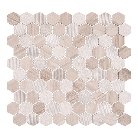 Andova Tiles Amarillo 125 x 125 Natural Stone Honeycomb Mosaic Wall Floor Tile SAM-ANDAMA103